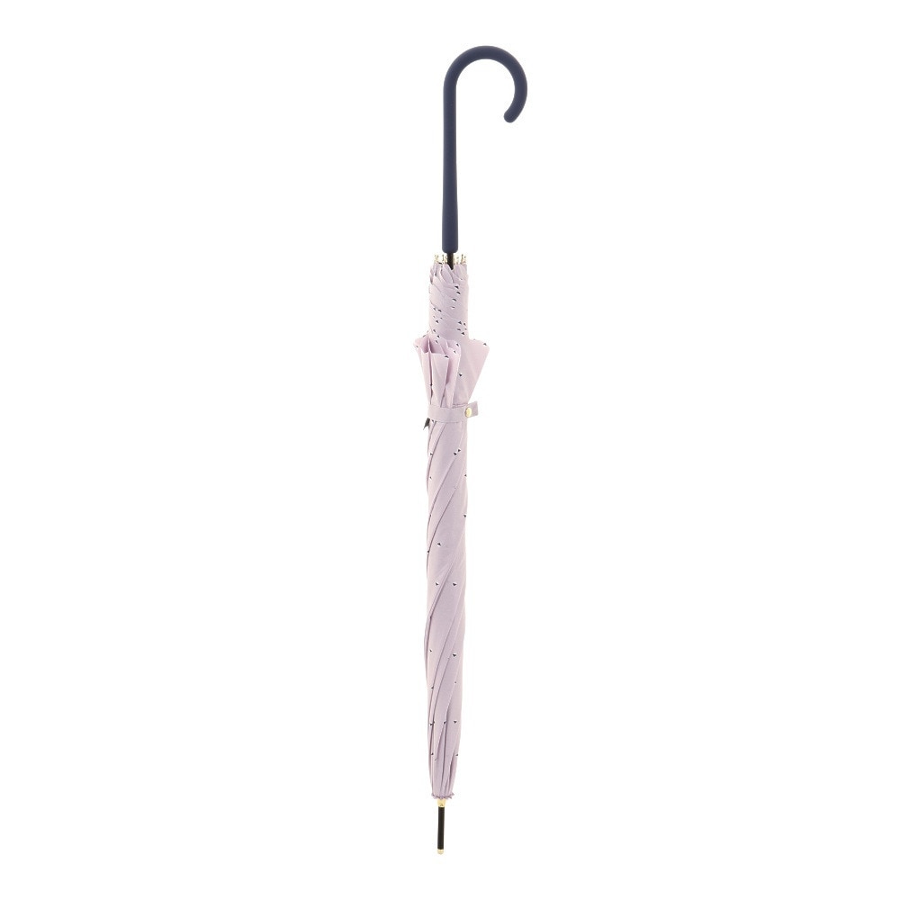 ナチュラルベーシック（Natural Basic）（レディース）雨傘 スクエアドット 長傘 パープル 710-007 60cm