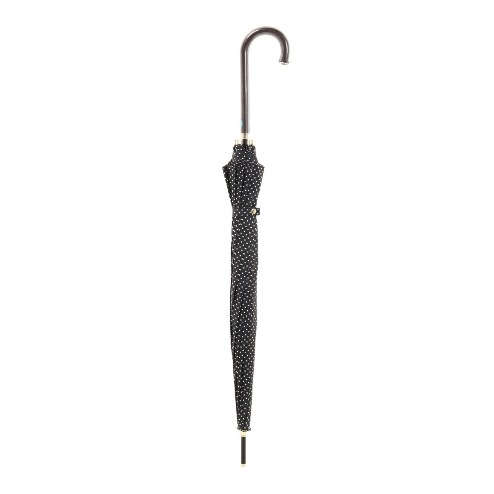 ナチュラルベーシック（Natural Basic）（レディース）雨傘 ピンドット 長傘 12K 黒 731-011 55cm