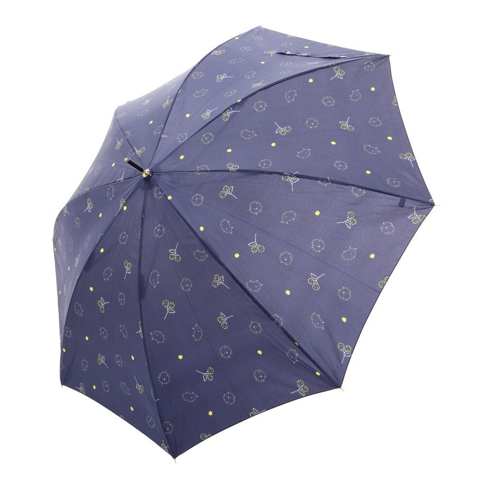 アマネ（AMANE）（レディース）雨傘 60cm ハリネズミ 長傘 ネイビー 811-006