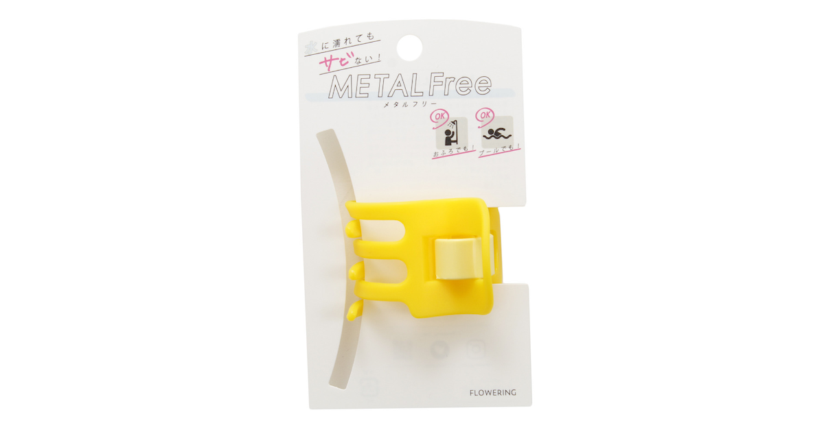 ヘアクリップ メタルフリークリップ Hhc0386 Ye 450 フラワーリング エルブレス