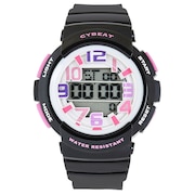 サン・フレイム（レディース、キッズ）CYBEAT デジタルウォッチ 腕時計 ACY22-BK