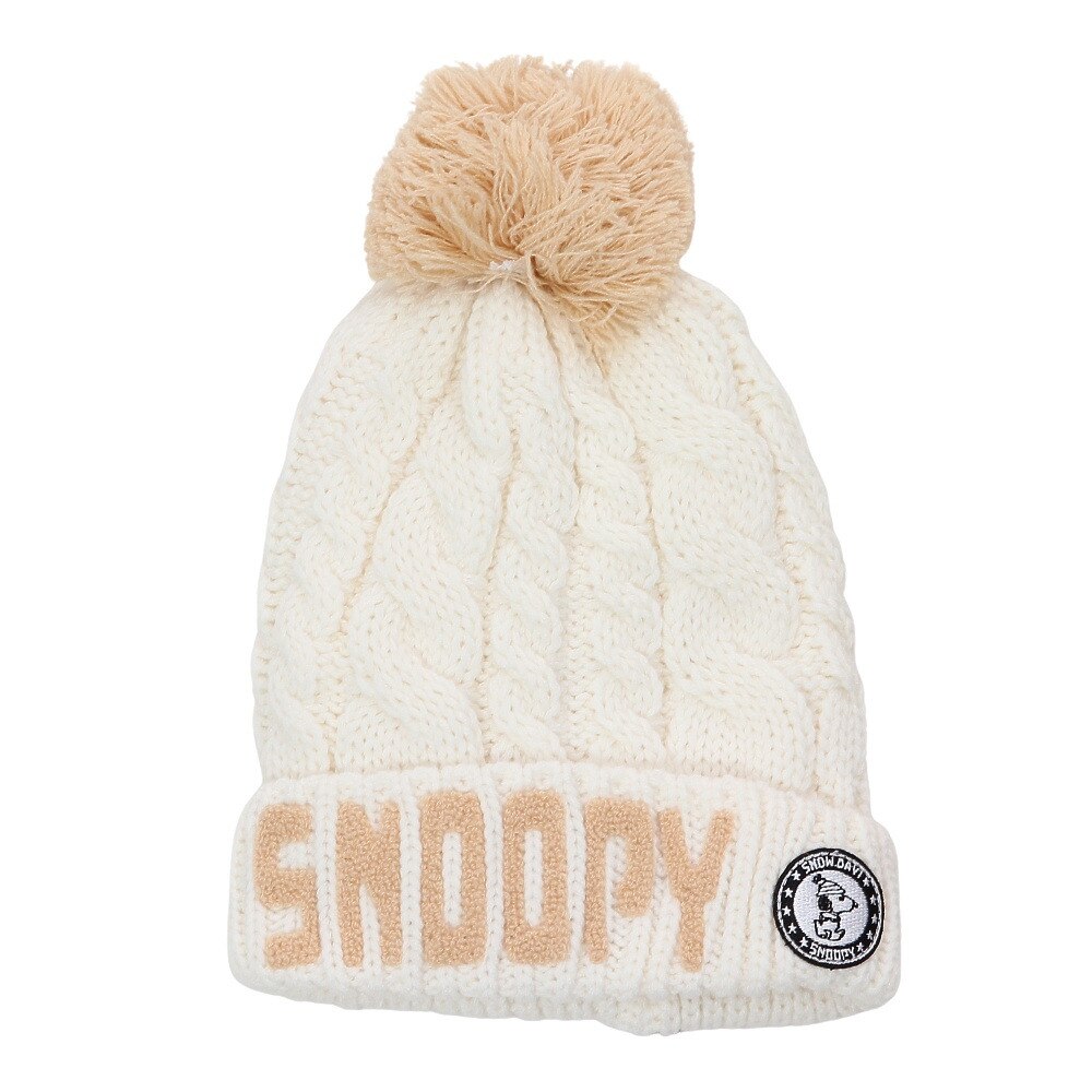  ニット帽 キッズ スキー ジュニア PEANUTS SNOOPY EMBROIDERY VSJB1004WH 雪遊び