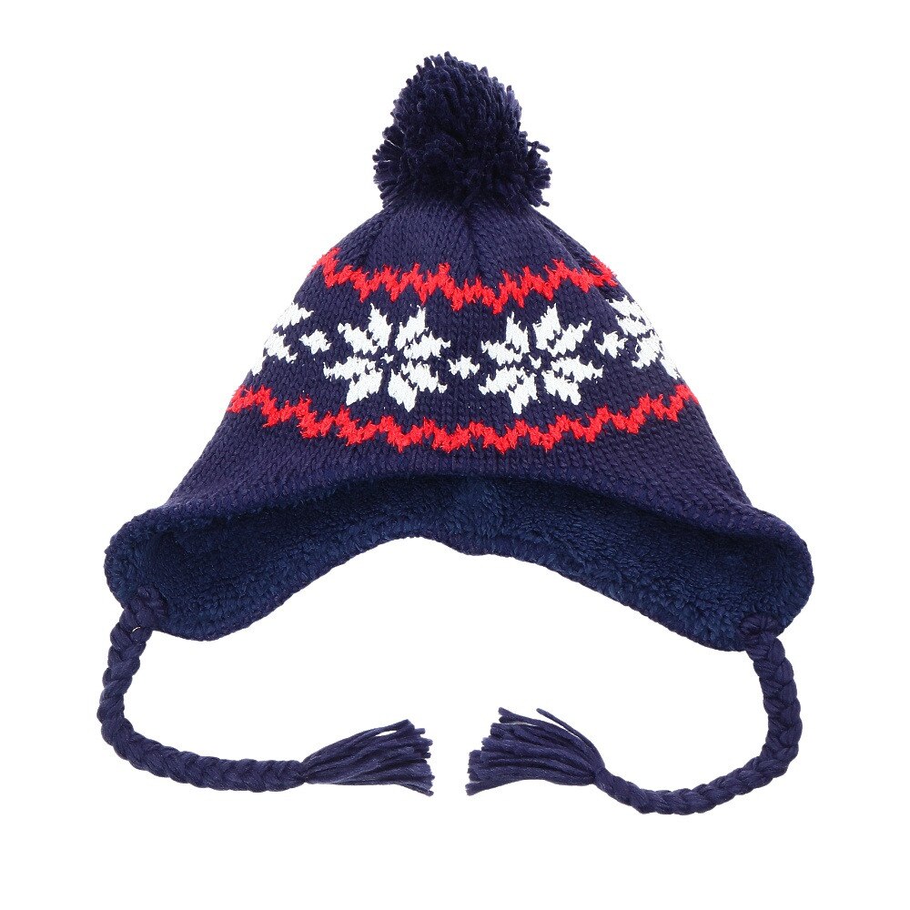  ニット帽 キッズ スキー ジュニア PEANUTS SNOOPY SNOW BONBON EAR COVER VSJB1003NV 雪遊び