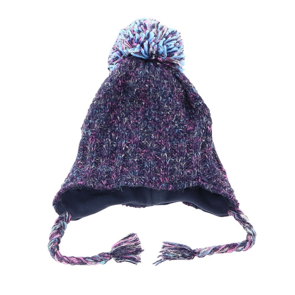  ニット帽 キッズ スキー ジュニア ポンポン ニットキャップ Earflap PSAH8HW95 DN 雪遊び