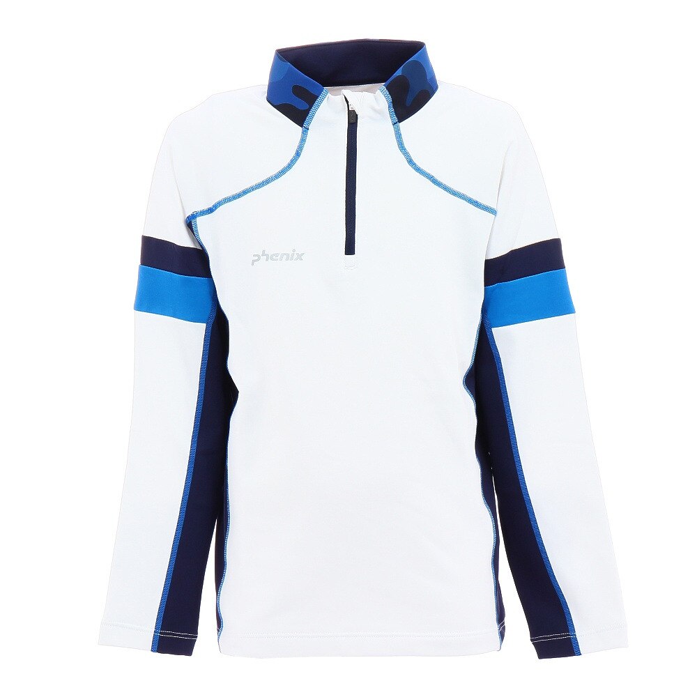  ジュニア ストレッチフリースジップTシャツ PSAG2LS80 WT