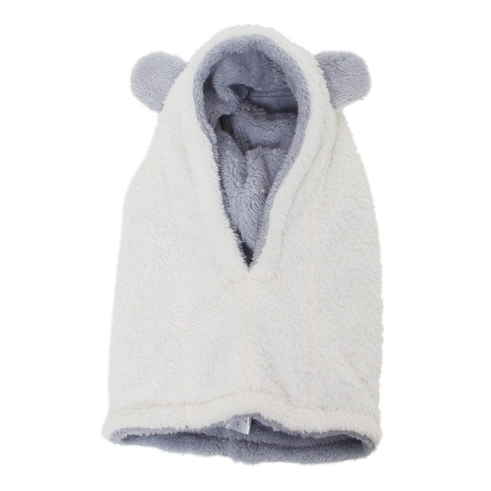  ジュニア リバーシブル クマ耳 フード ネックウォーマー キッズ 173R5734 GRY スキー 雪遊び