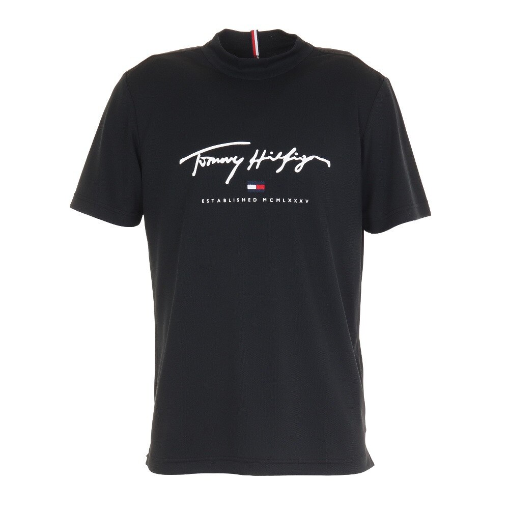  TOMMYシグネチャー&FLAGハイネックシャツ THMA133-BLK