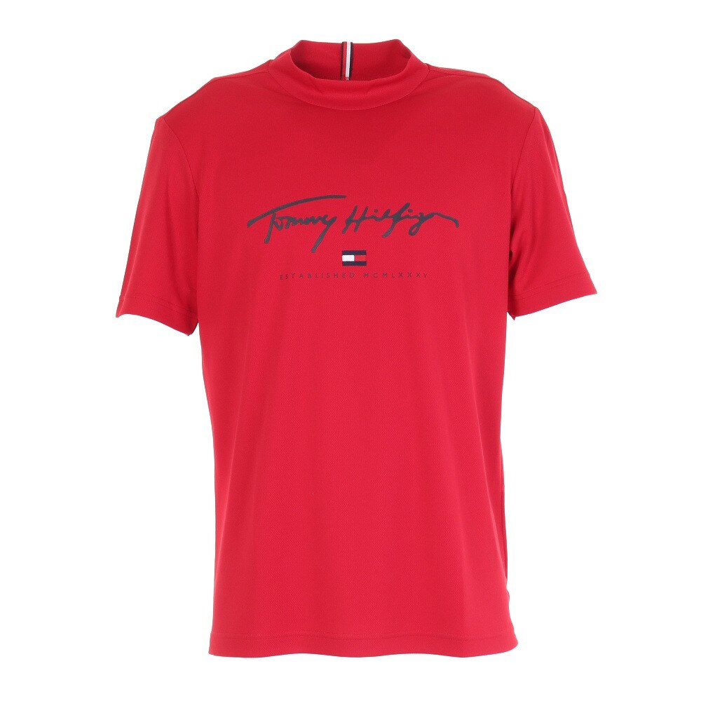  TOMMYシグネチャー&FLAGハイネックシャツ THMA133-RED