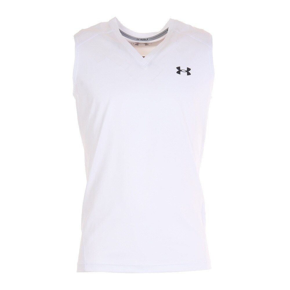  アイソチル フィッティド スリーブレス Vネックシャツ 1364336 WHT/WHT/BLK GO