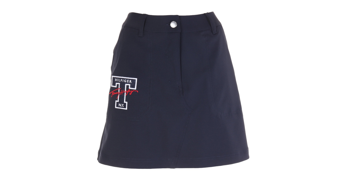 Tommyアップリケスカート Thla113 Nvy トミーヒルフィガー エルブレス