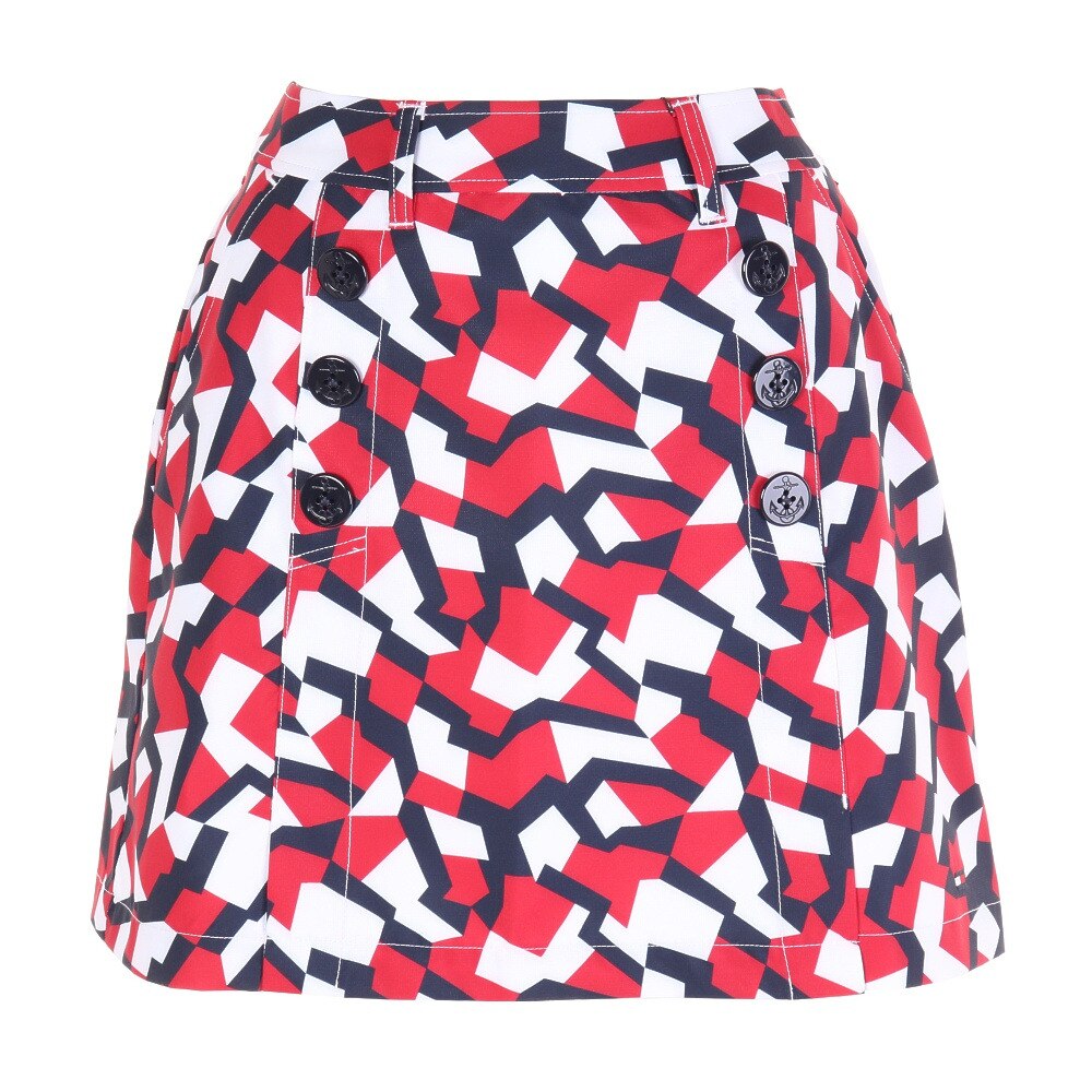  フラッグバックパネルスカート THLA132-RED