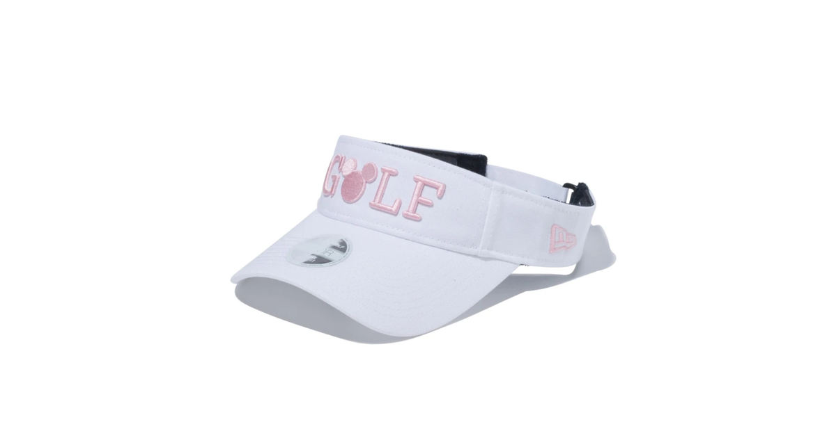 サンバイザー ディズニー Golf ミッキーマウス シルエット ホワイト ゴルフ ニューエラ ヴィクトリアゴルフ