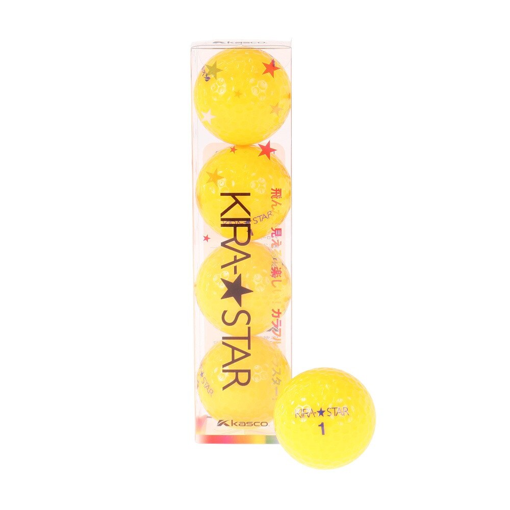  ゴルフボール KIRASTAR 2N 4個入り オレンジ4ケ