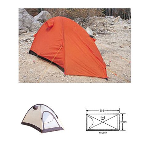 ＜エルブレス＞ テント エアライズ 1 オレンジ キャンプ用品 テント ソロキャンプ