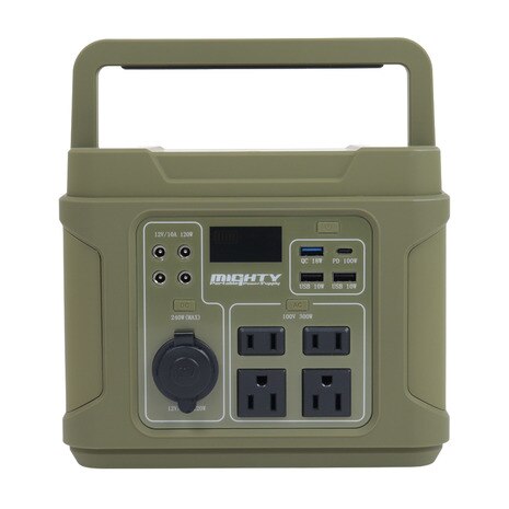 ＜エルブレス＞ ポータブル電源 300W MMN-SY-33-OLIVE