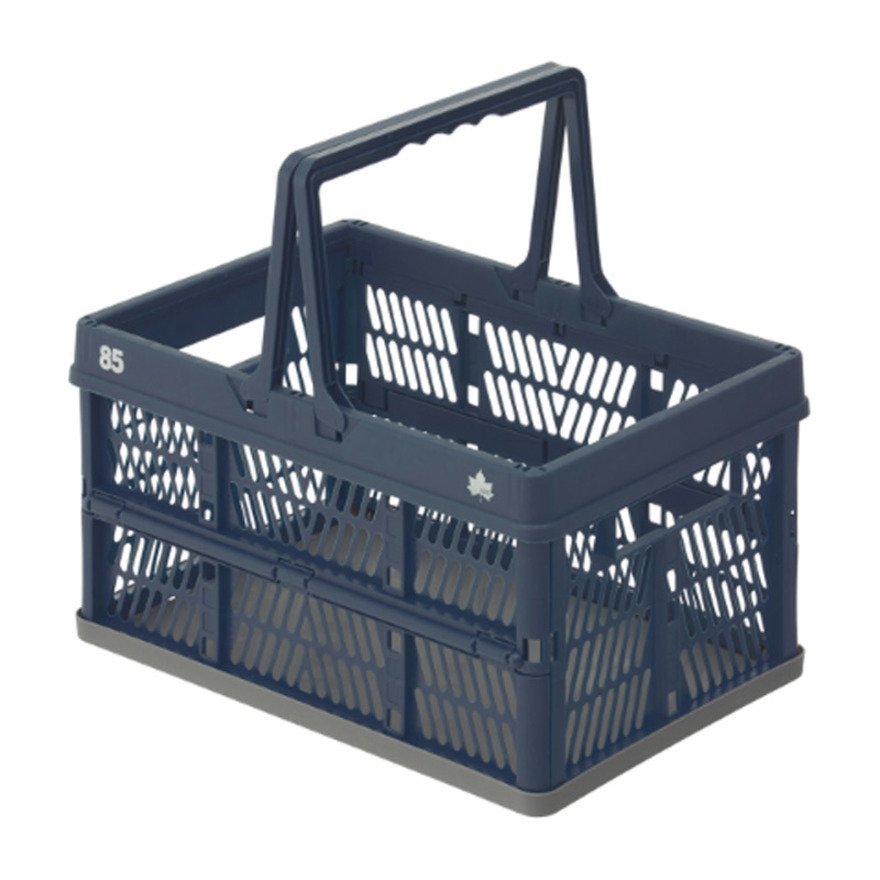 パタントキャリーバスケット ネイビ キャンプ バーベキュー 収納かご ロゴス エルブレス