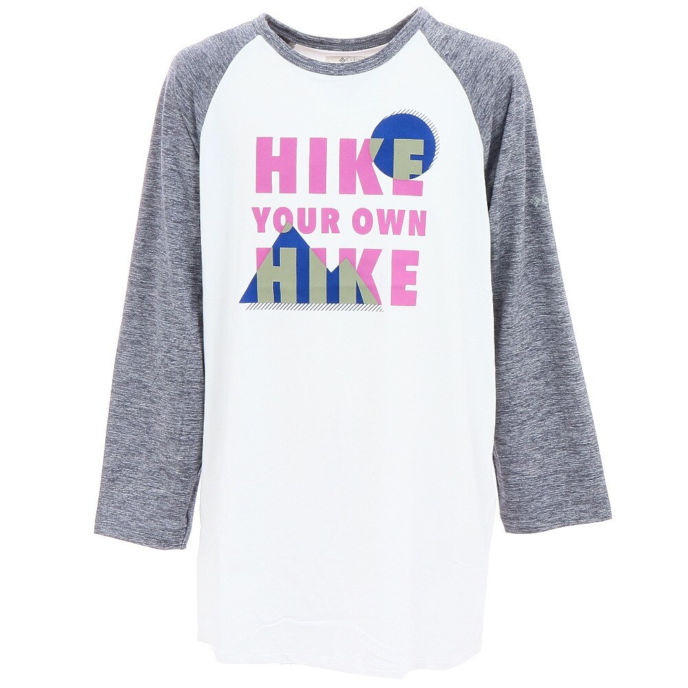  ジュニア 長袖Tシャツ ロンT アウトドアエレメンツ3/4ショートスリーブシャツ AY0009 101