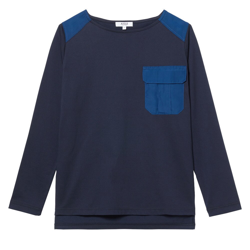  吸水速乾 ポケットデザイン 長袖Tシャツ ZTF069J-075