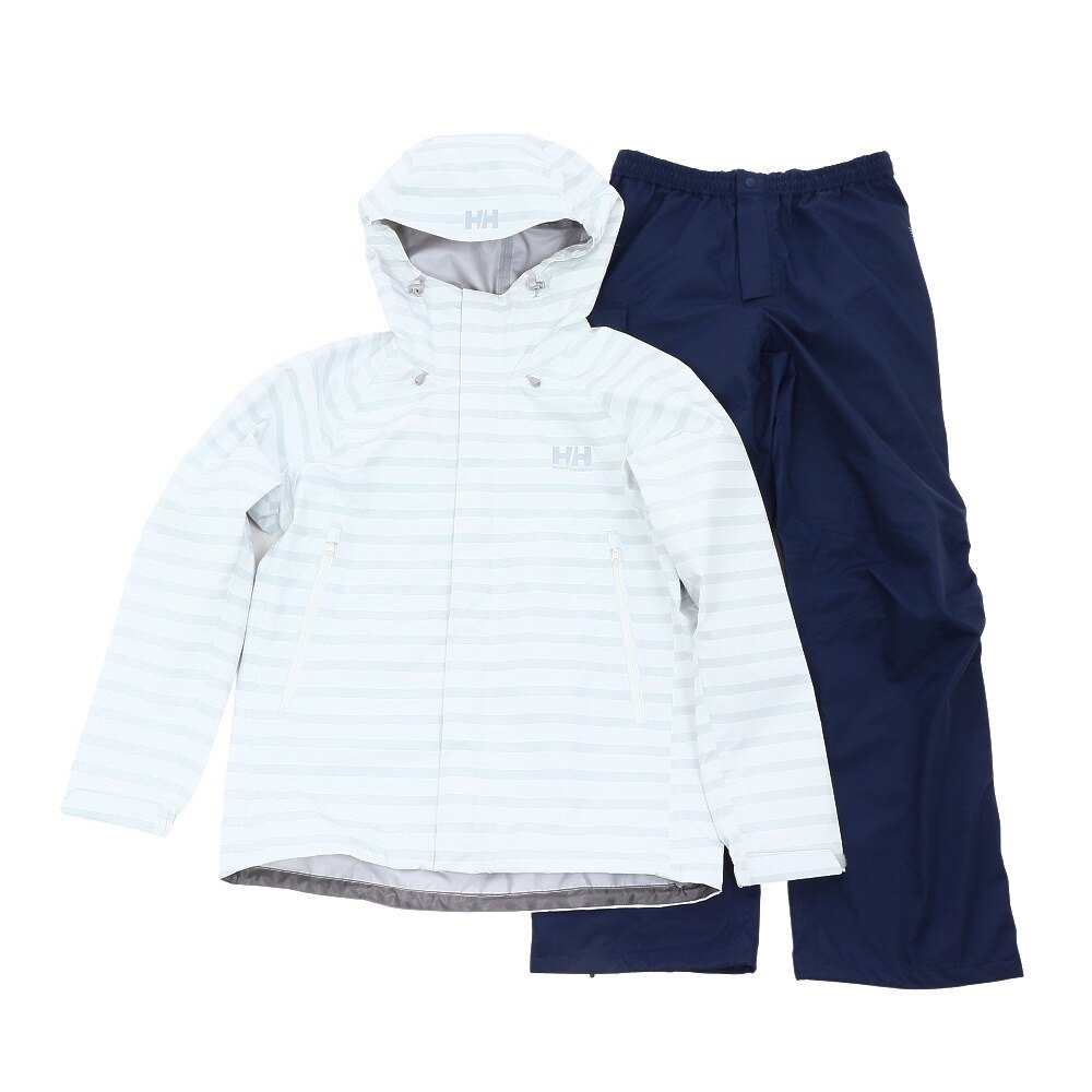  レインスーツ 雨具 ボーダーレインスーツ HOE12101 SV