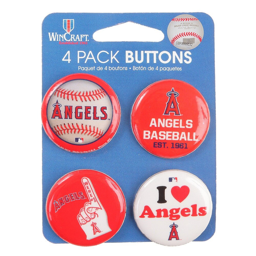  野球 Angels 缶バッジ