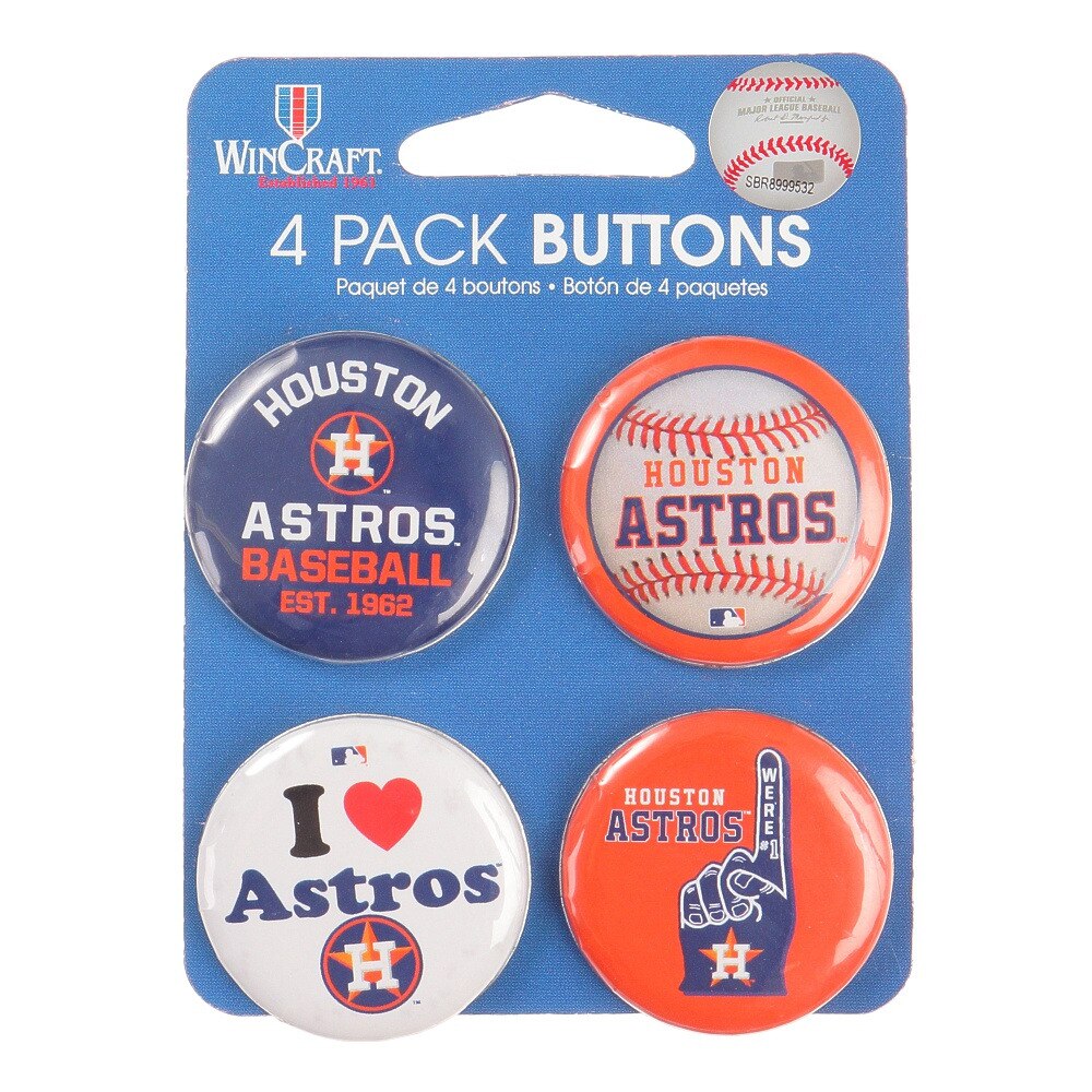  野球 Houston Astros 缶バッジ