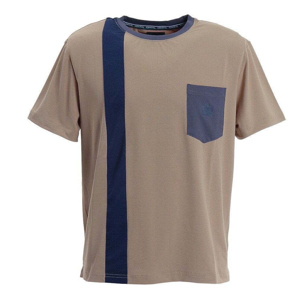 ヴァーティカル ロゴ プラクティス 半袖Tシャツ ATMA012-BEG