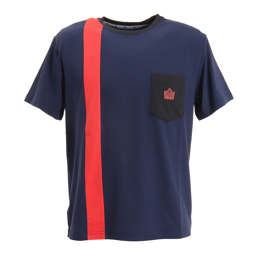 ヴァーティカル ロゴ プラクティス 半袖Tシャツ ATMA012-NVY