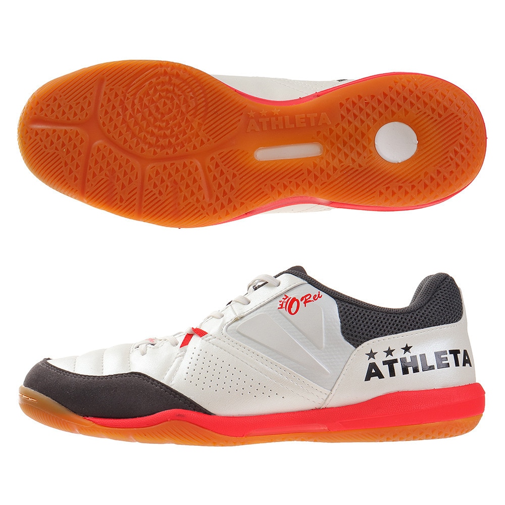 サッカーインドアトレーニングシューズ O-Rei Futsal T006 11012 WHT/RED サッカーシューズ