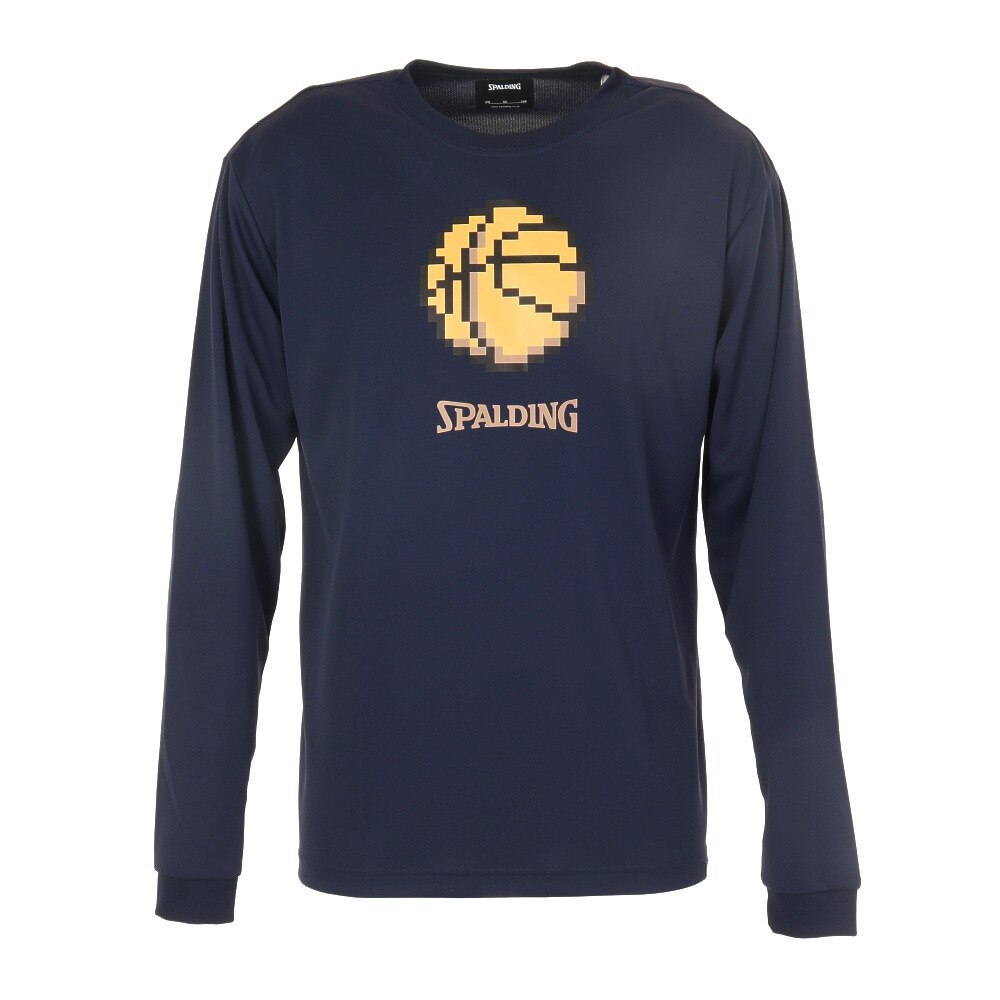  ロングスリーブTシャツ ピクセルバスケットボール SMT201290NV