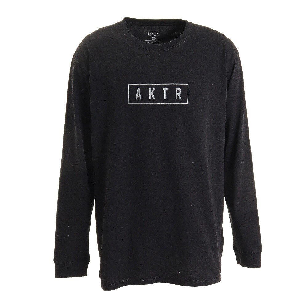  ロゴ 長袖Tシャツ 121-008005 BK