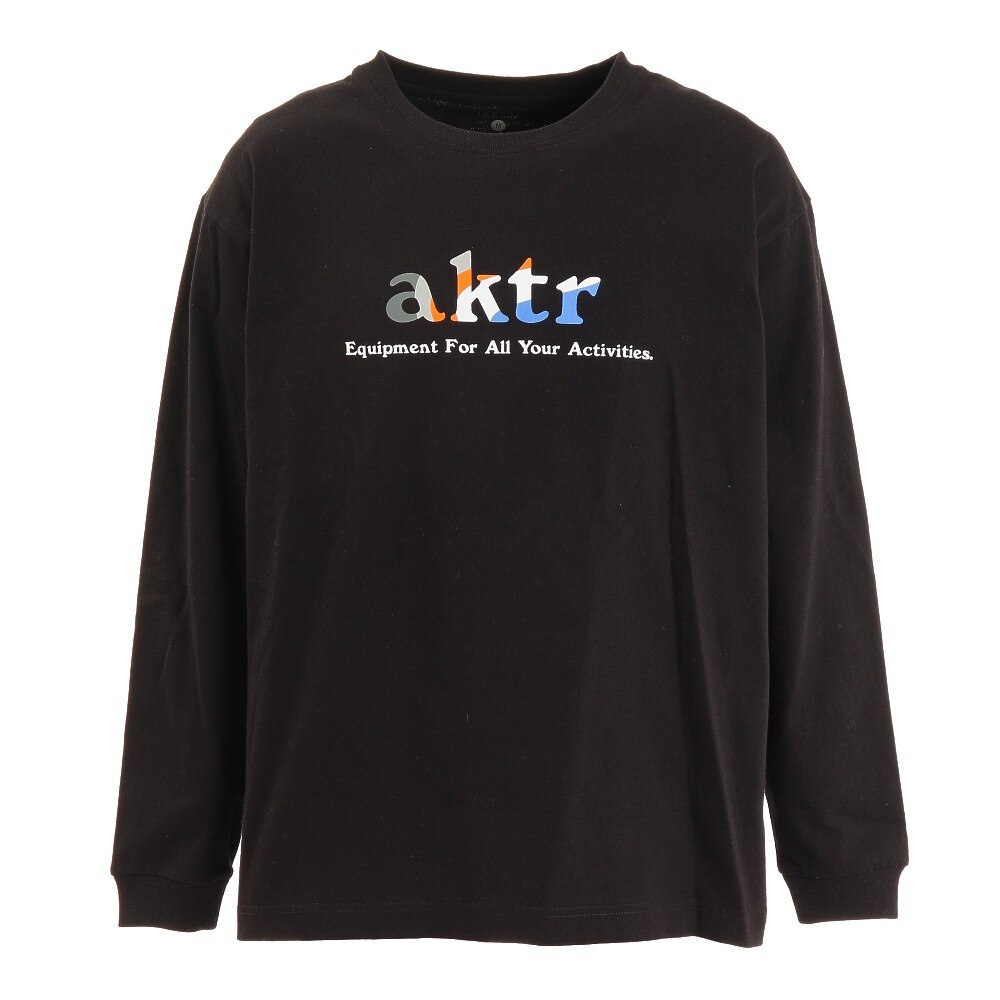  MULTICOLOR LOGO 長袖Tシャツ 121-050005 BK