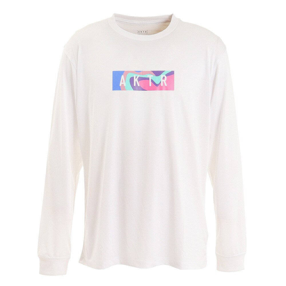  MULTICOLOR BOX LOGO 長袖 SPORTS Tシャツ 121-051005 WH