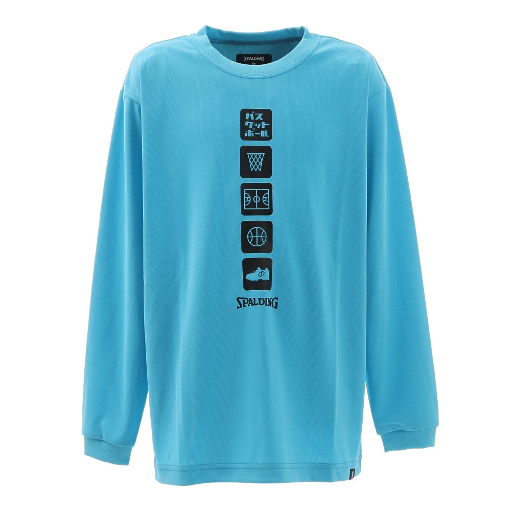  ジュニア ロングスリーブTシャツ バスケットボールアイコン SJT201750CY