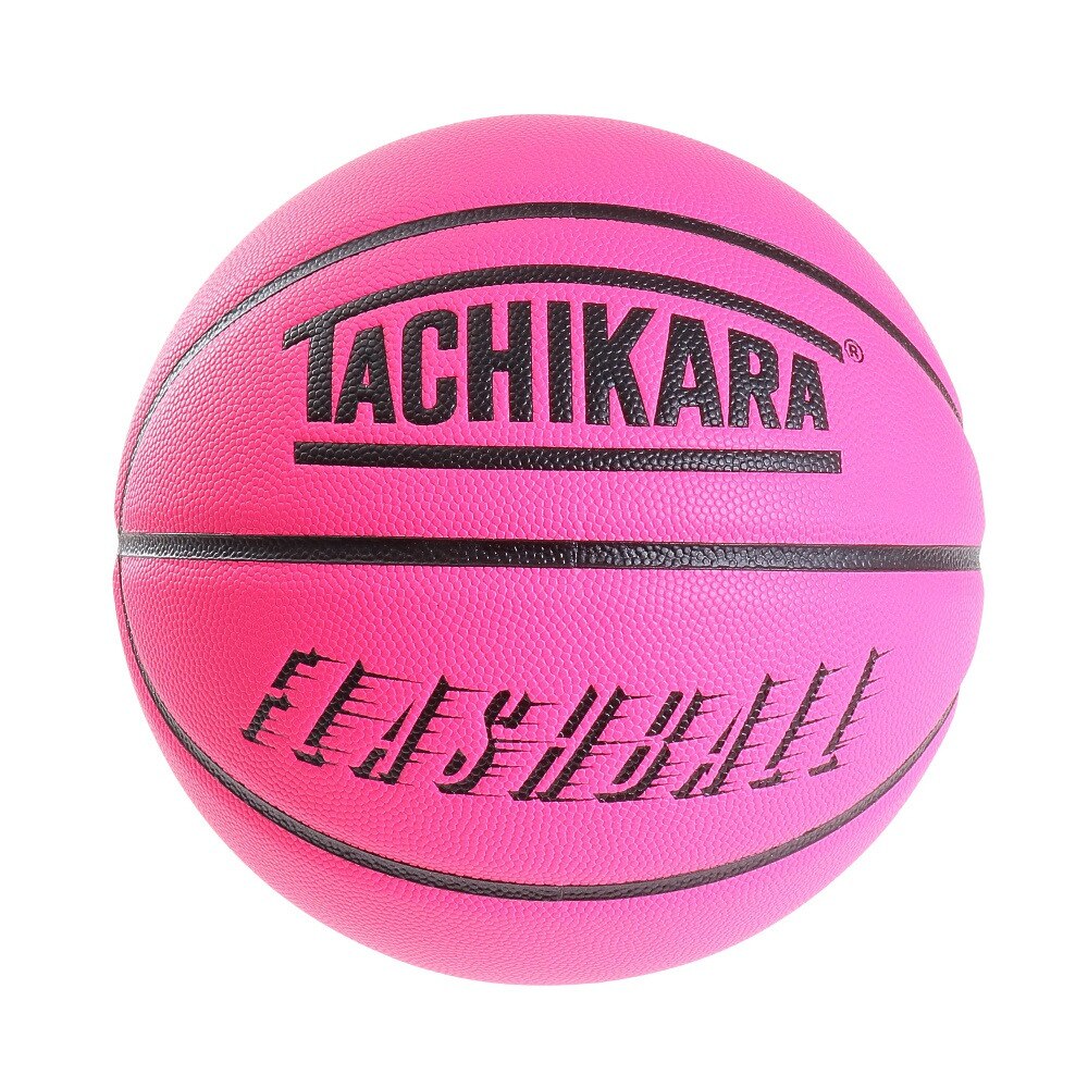＜スーパースポーツ ゼビオ＞ バスケットボール 7号球 FLASHBALL ネオンピンク SB7-243