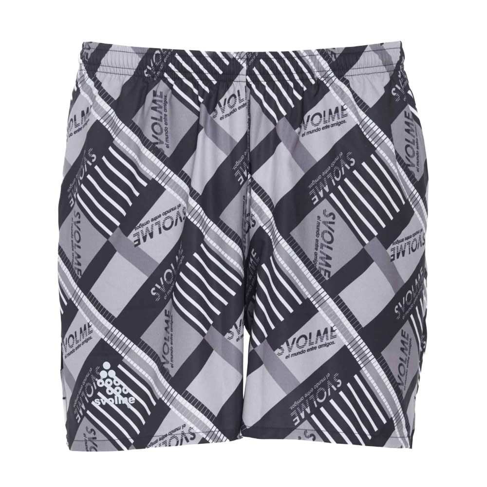  ショートパンツ メンズ 5インチクレイジーパターンランニングパンツ 7201-05202BKGY