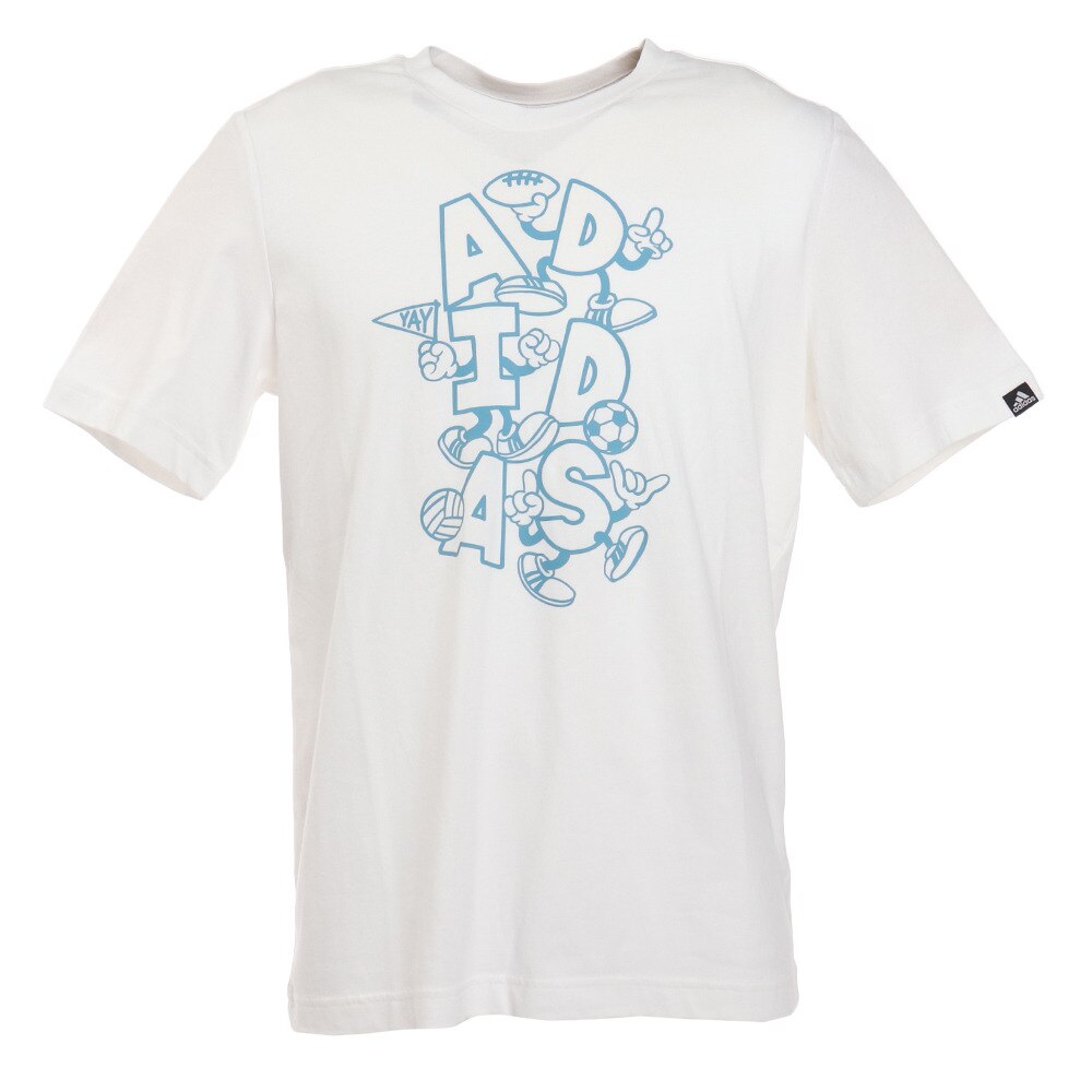  カートゥーン アウトライン スポーツ グラフィック 半袖Tシャツ 28955-GL3258