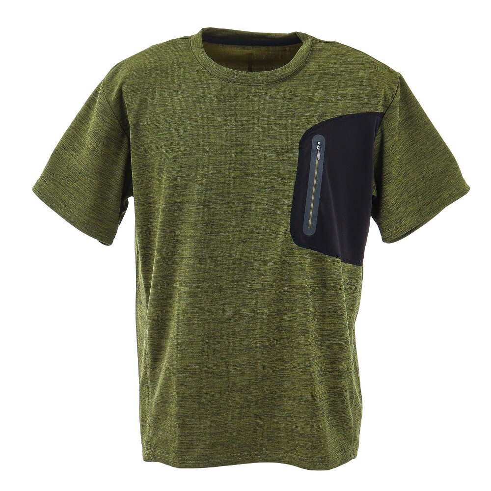  クール カチオン ポケット 半袖Tシャツ 863D1SD6838 KHK