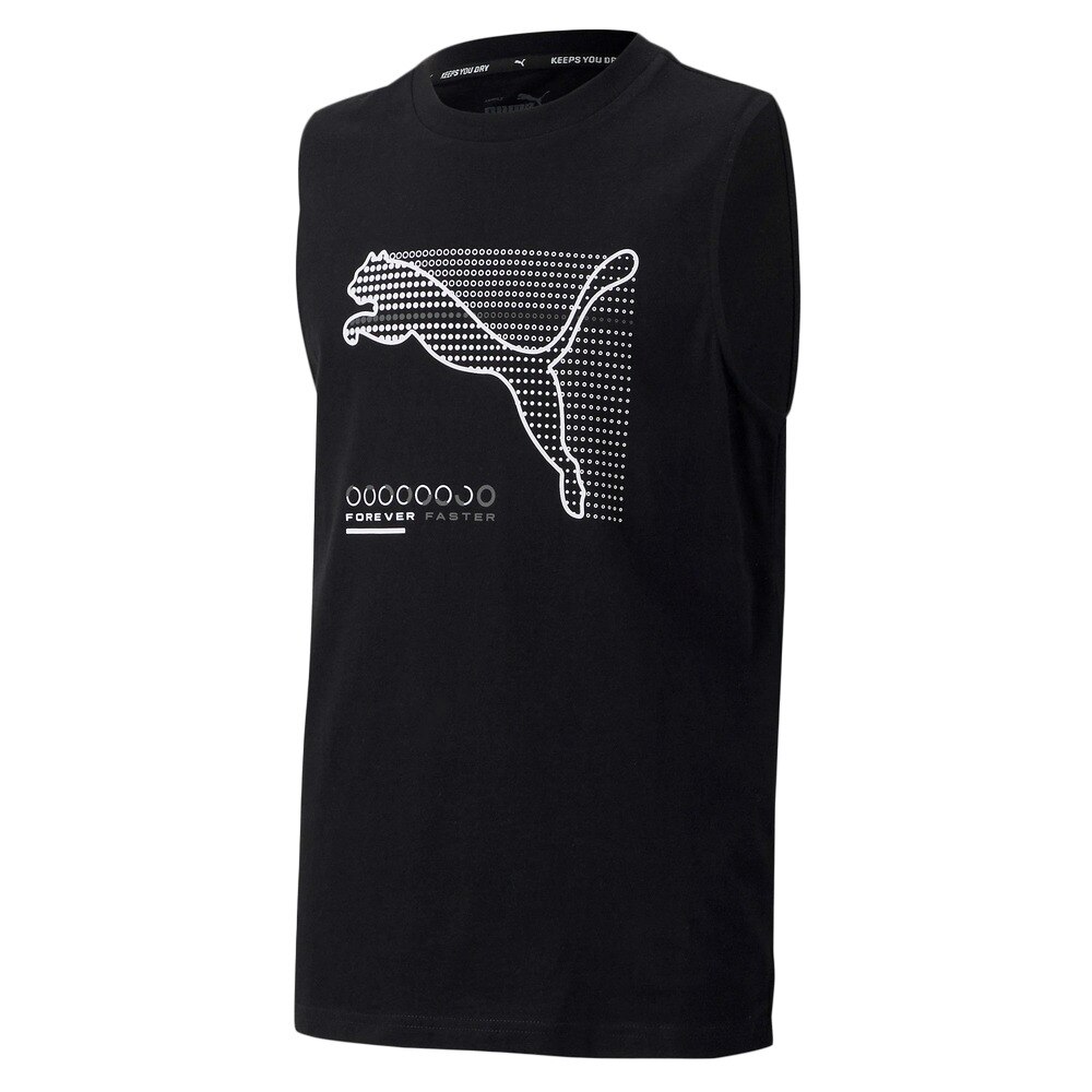  キッズ ACTIVE SPORTS スリーブレス Tシャツ 588907 01 BLK