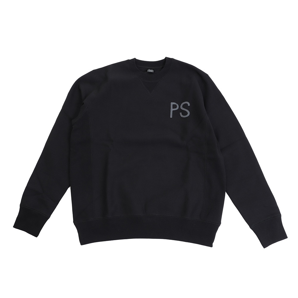 クルーネックスウェット ELBOW P HVY CREW 55200079-BLK