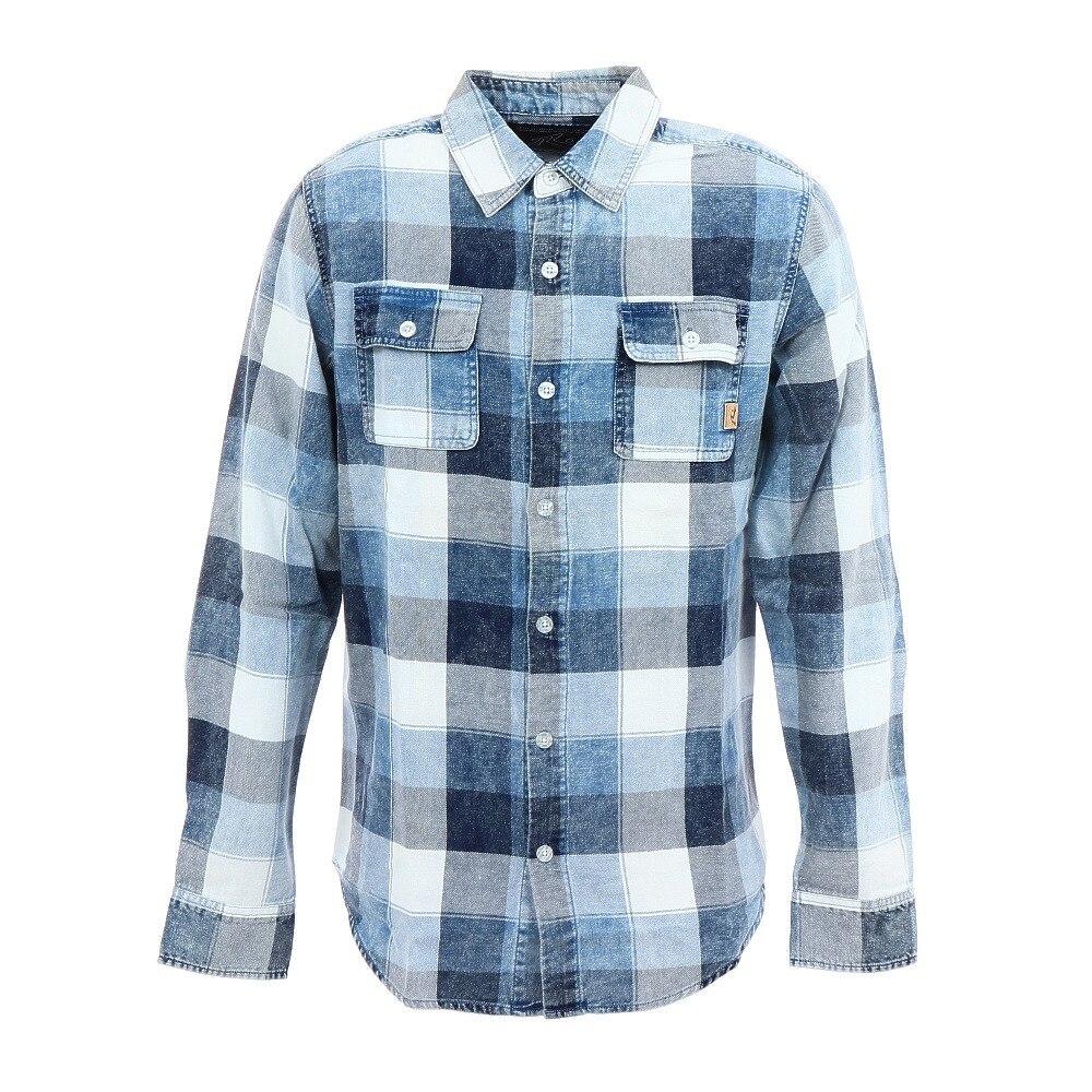  RUSTY ダブルポケットチェックシャツ 929300BLU オンライン価格
