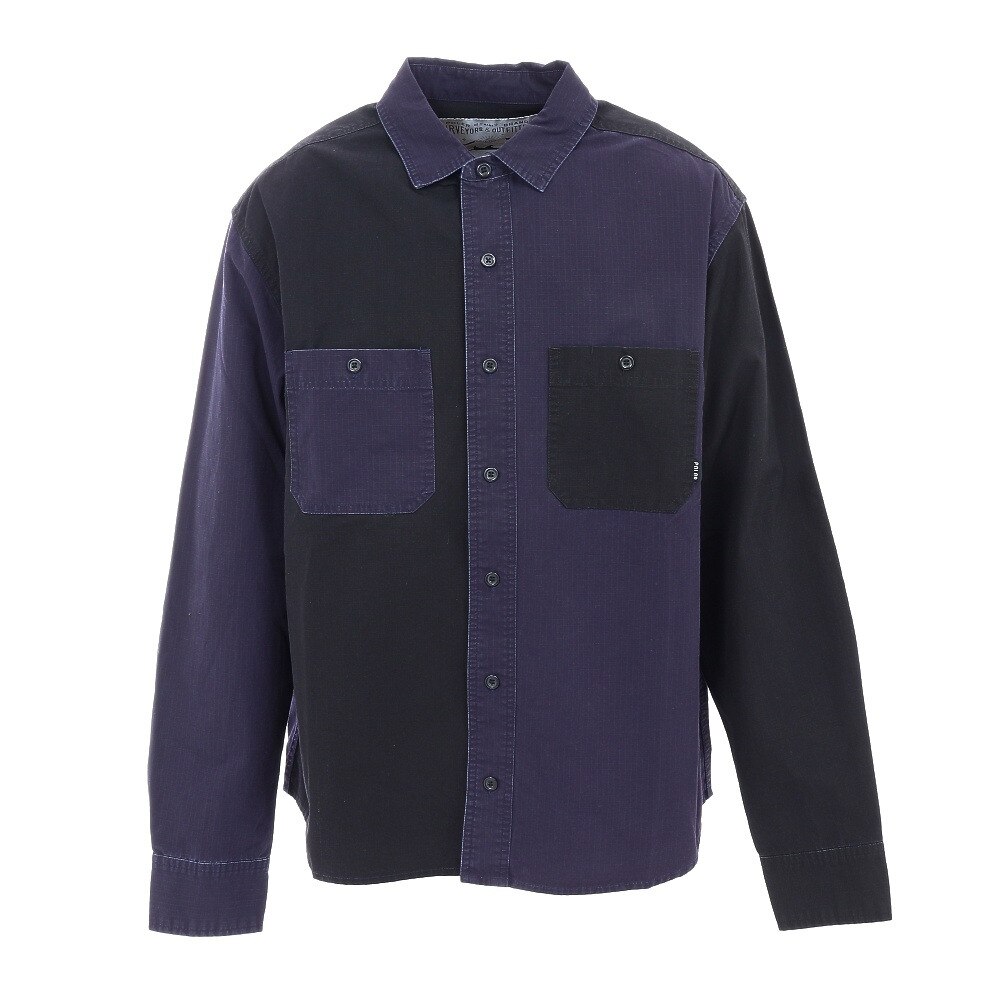  WASHED ロングスリーブボタンダウンシャツ 55100329-NVM