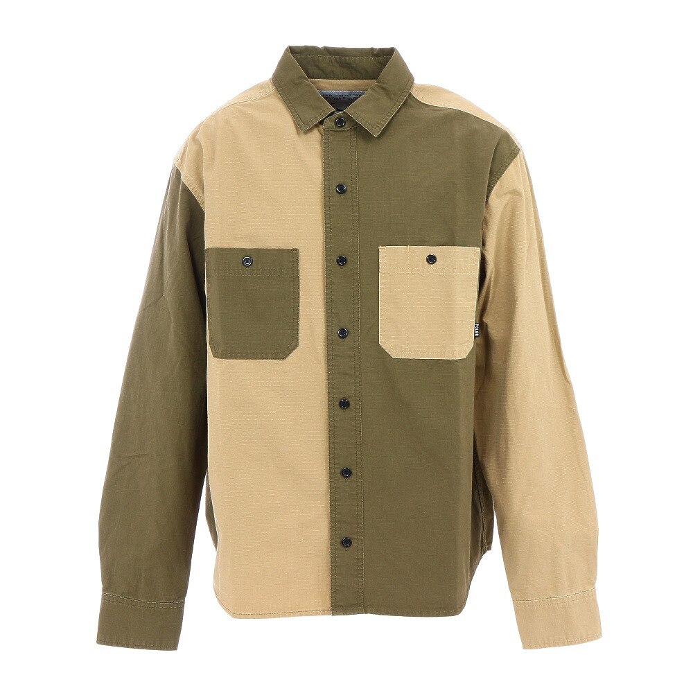  WASHED ロングスリーブボタンダウンシャツ 55100329-OLM