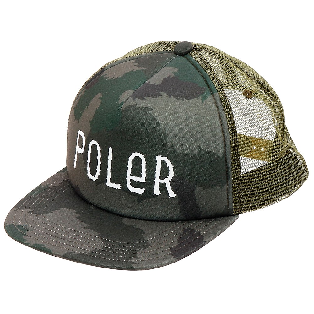  FURRY FONT MESH TRUCKER キャップ 55100139-CAM
