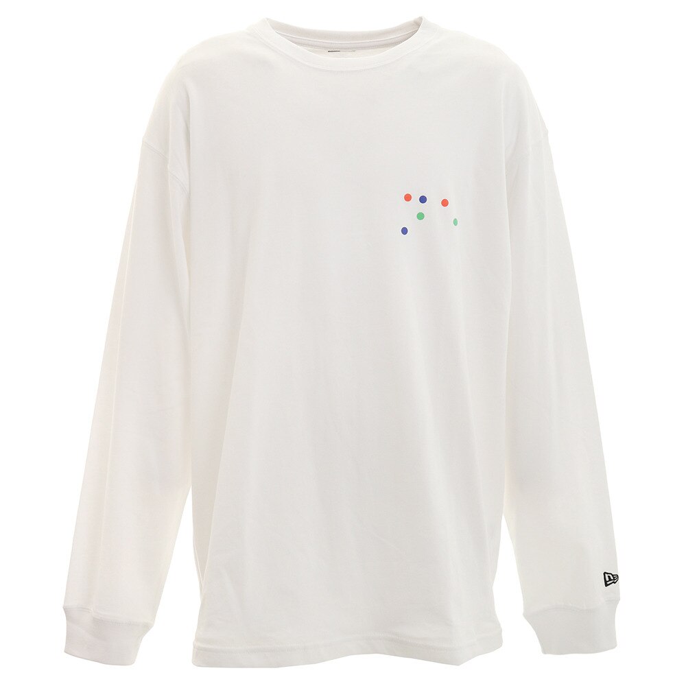  長袖コットンTシャツ ドット ホワイト 12325234