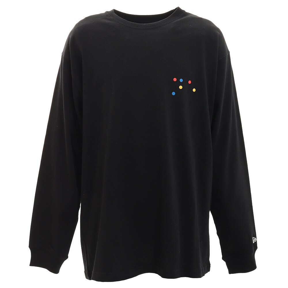  長袖コットンTシャツ ドット ブラック 12325235