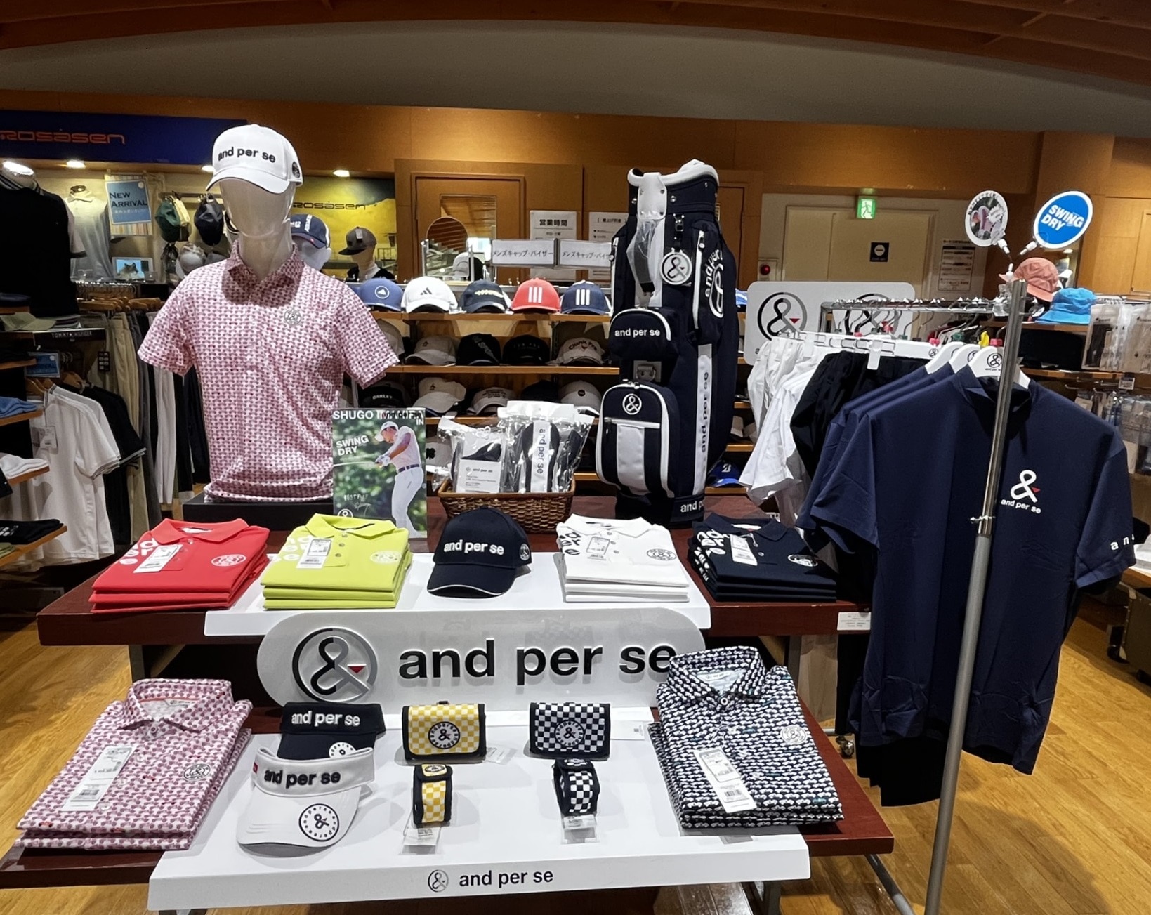 and per se(アンパスィ) ポップアップ開催中♪ ゴルフ用品はヴィクトリアゴルフ