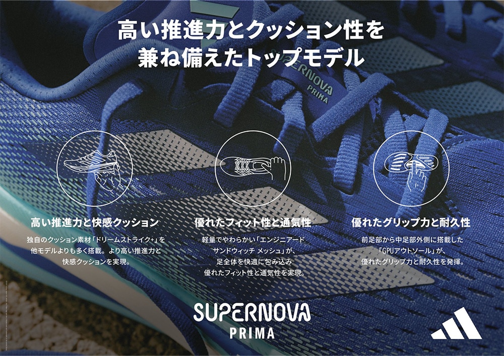 高い推進力とクッション性を兼ね備えたトップモデル