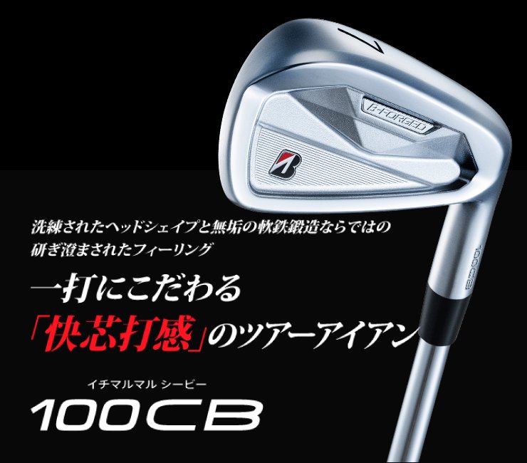 洗練の中にヘッドサイズを拡大した安定感を持たせたフォージド 一打にこだわる飛び系対応のツアーアイアン 100CB