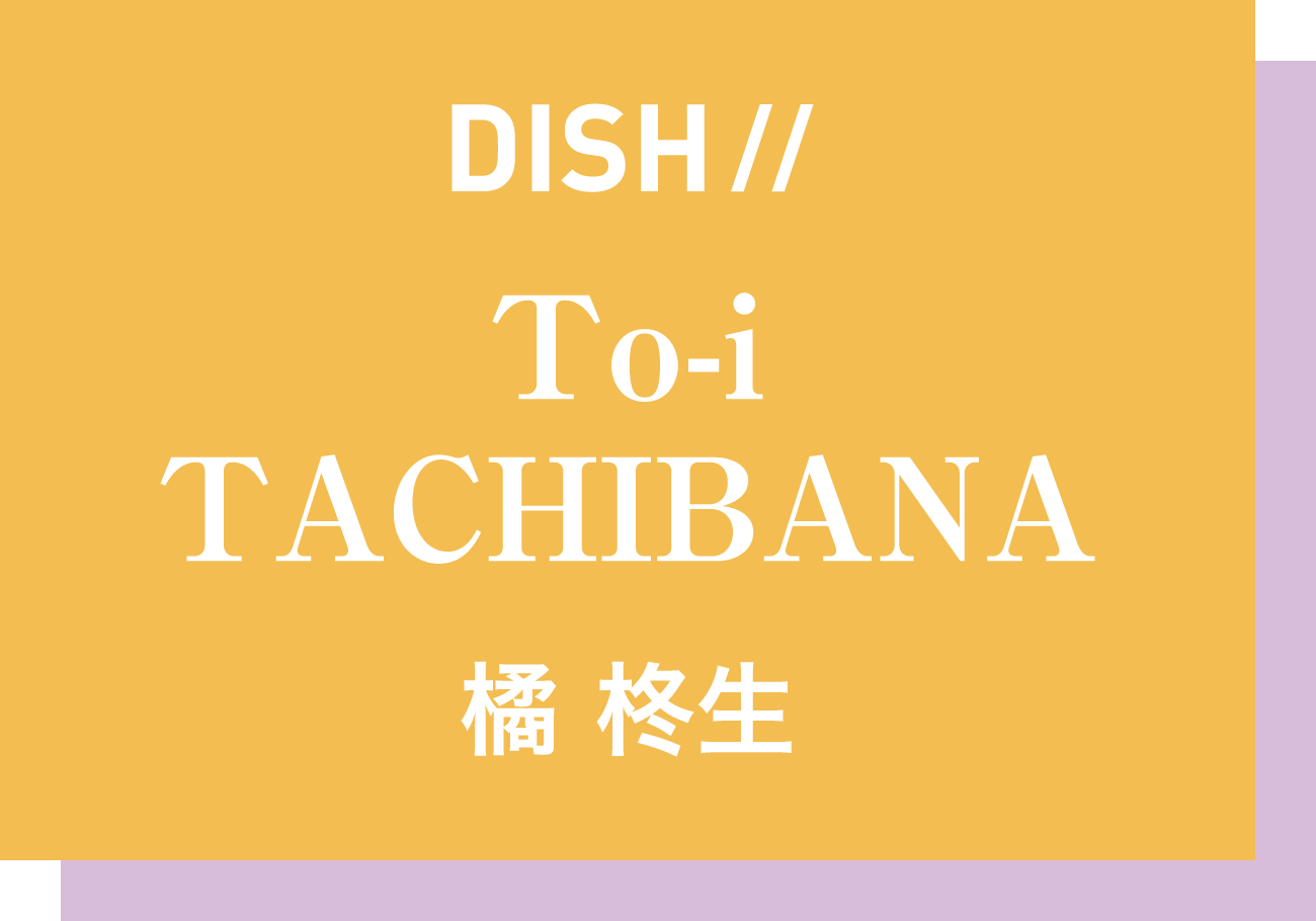 DISH// To-i TACHIBANA 橘 柊生