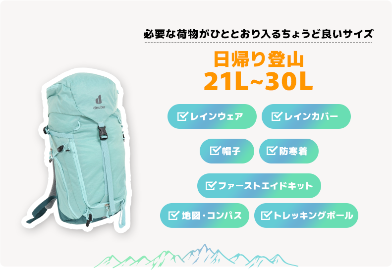 日帰り登山20～30L